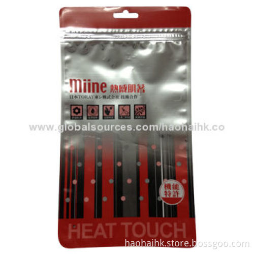 Zipper Aluminum Foil Bag for Clothes, Made of OPP/VM-PET/AL